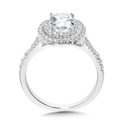 Valina Oval-Shaped Double-Halo Split Shank Engagement Ring R1117W-SR