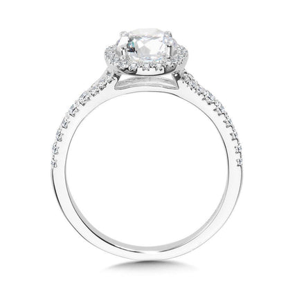 Valina Round Split Shank Halo Engagement Ring R1122W-SR