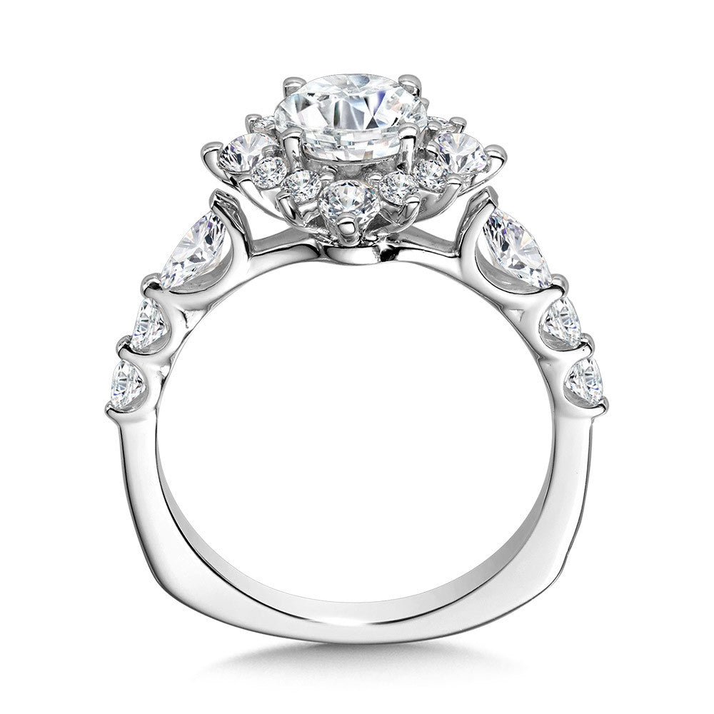 Valina Statement Star Halo Diamond Engagement Ring R1155W