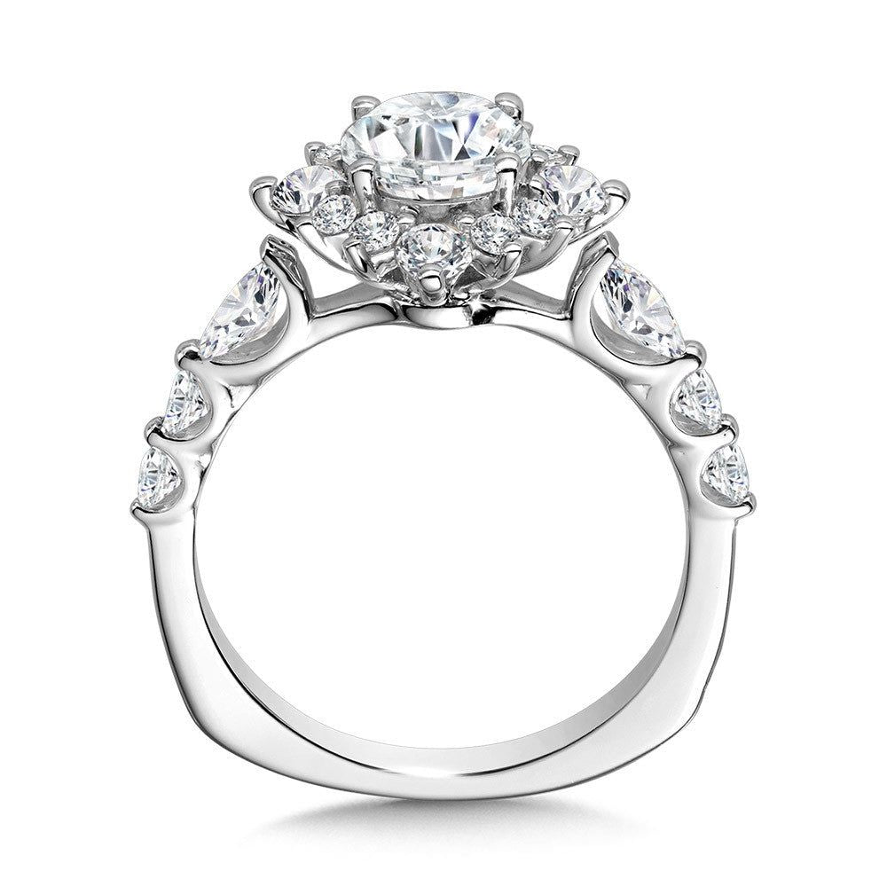 Valina Statement Star Halo Diamond Engagement Ring R1155W