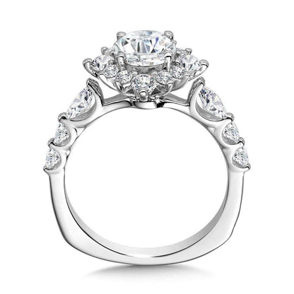 Valina Statement Star Halo Diamond Engagement Ring R1155W