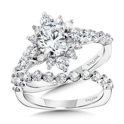 Valina Statement Star Halo Diamond Engagement Ring R1155W