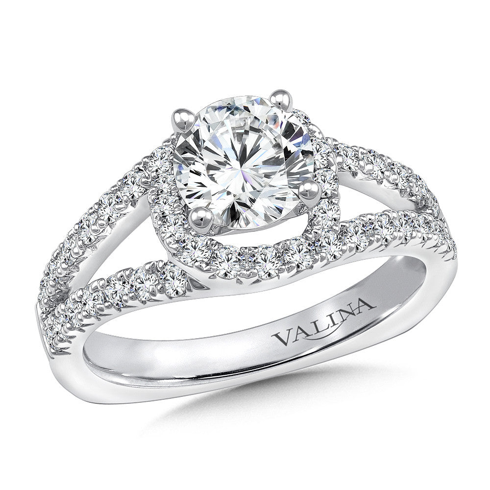Valina Diamond Split Shank Style Engagement Ring R142W
