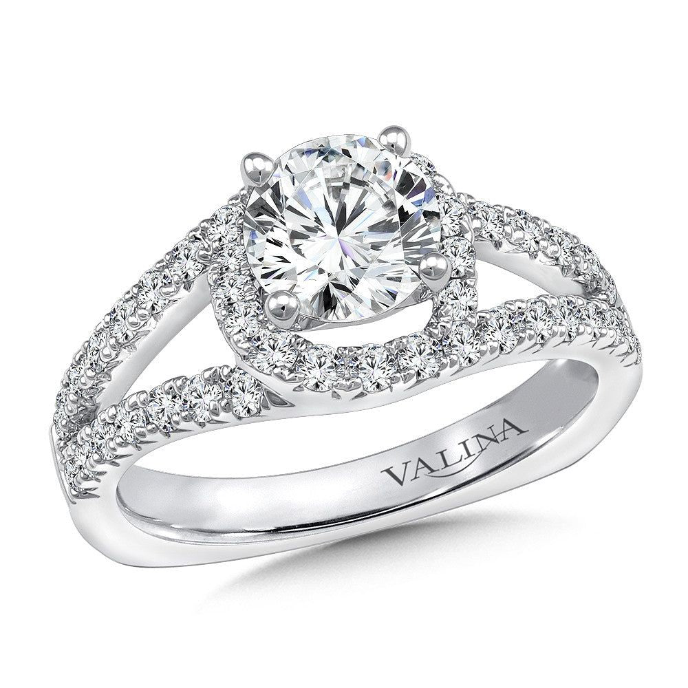 Valina Diamond Split Shank Style Engagement Ring R142W