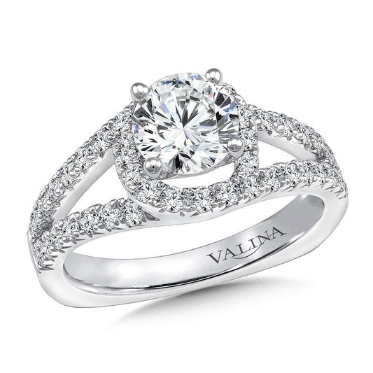 Valina Diamond Split Shank Style Engagement Ring R142W