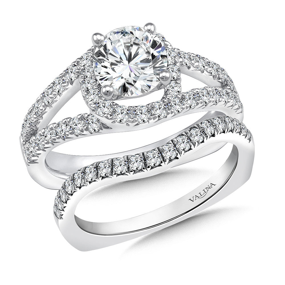 Valina Diamond Split Shank Style Engagement Ring R142W
