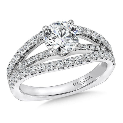 Valina Split Shank Diamond Engagement Ring R144W