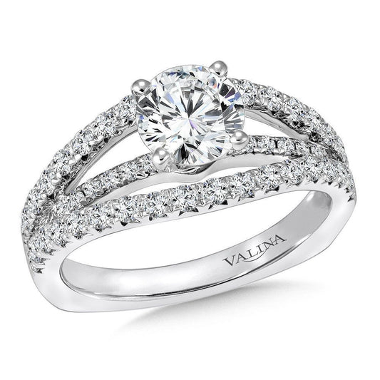 Valina Split Shank Diamond Engagement Ring R144W