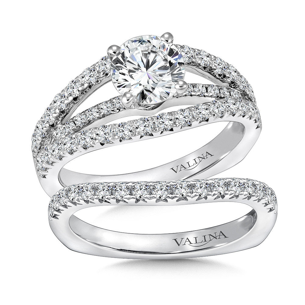 Valina Split Shank Diamond Engagement Ring R144W