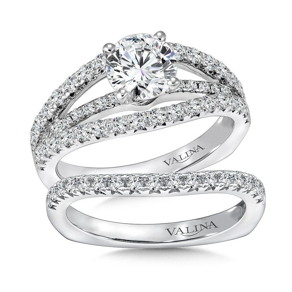 Valina Split Shank Diamond Engagement Ring R144W