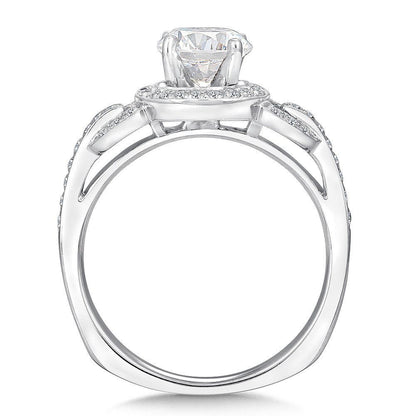 Valina Chain-Loop Halo Diamond Engagement Ring R146W