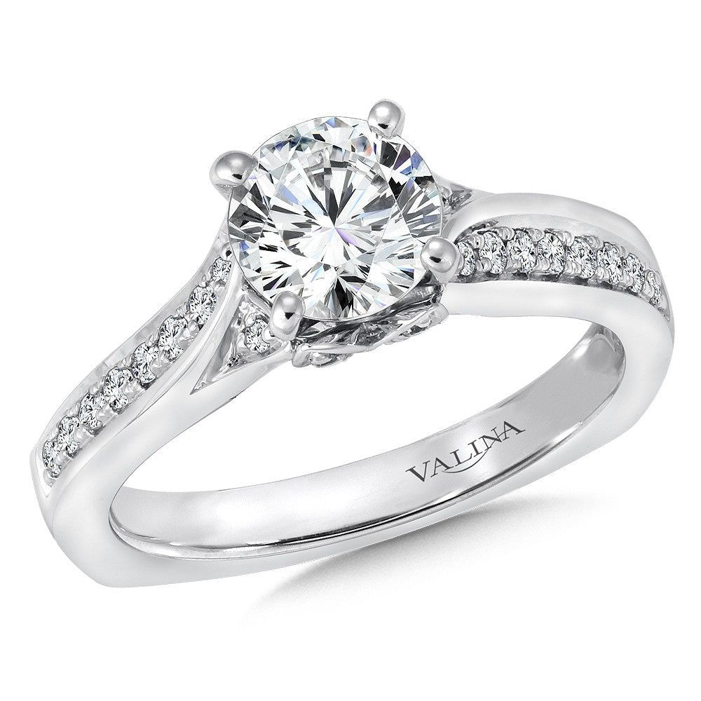 Valina Spiral Style Diamond Engagement Ring R148W