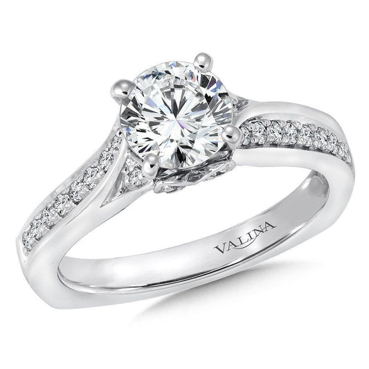 Valina Spiral Style Diamond Engagement Ring R148W