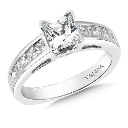 Valina Diamond Engagement Ring with Side Stones R153W
