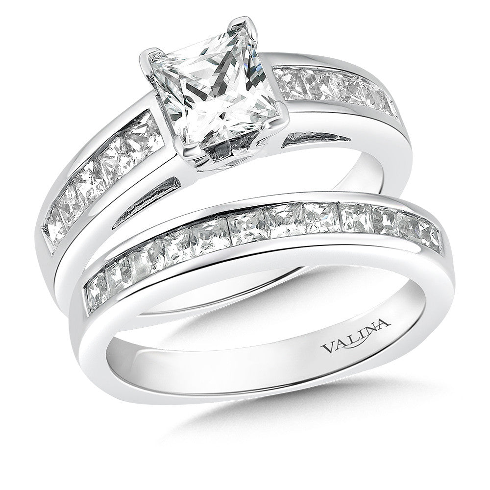 Valina Diamond Engagement Ring with Side Stones R153W