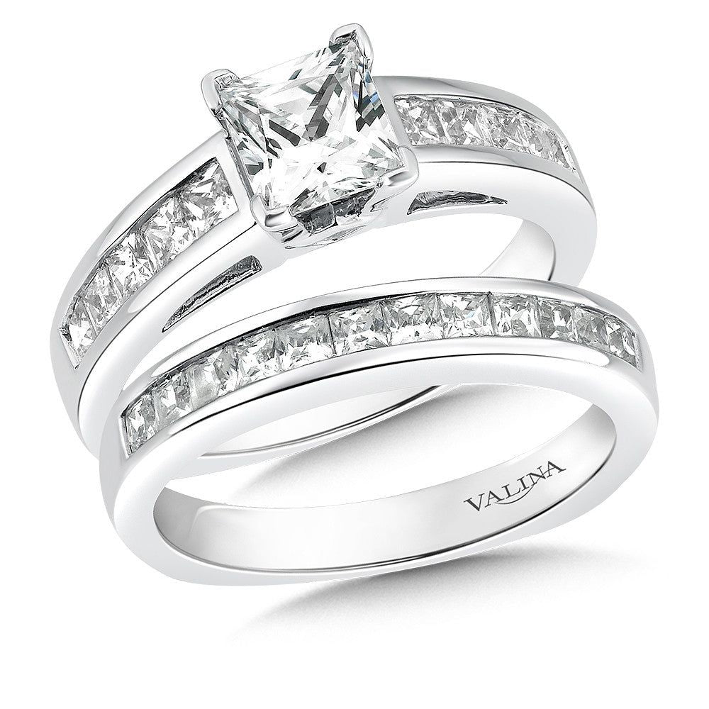 Valina Diamond Engagement Ring with Side Stones R153W