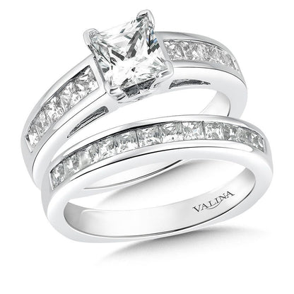 Valina Diamond Engagement Ring with Side Stones R153W
