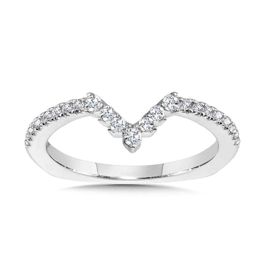 Valina Chevron-Shaped Diamond Wedding Band R2204BW