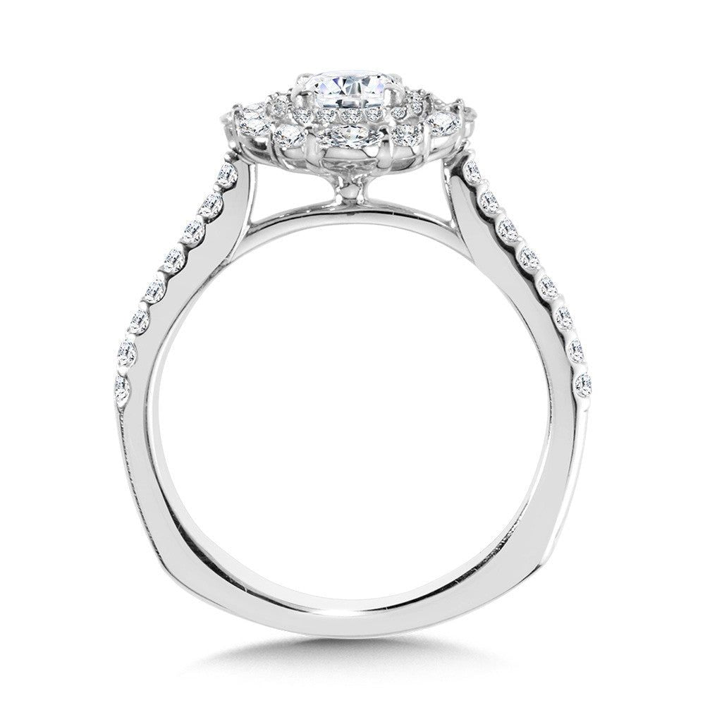 Valina Marquise-Accented Double Halo Diamond Engagement Ring R2205W