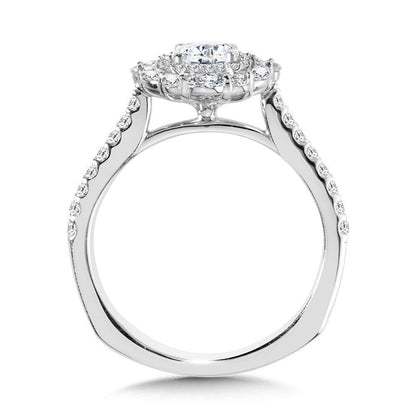 Valina Marquise-Accented Double Halo Diamond Engagement Ring R2205W