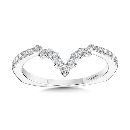 Valina Chevron-Shaped Tapered Diamond Wedding Band R2208BW