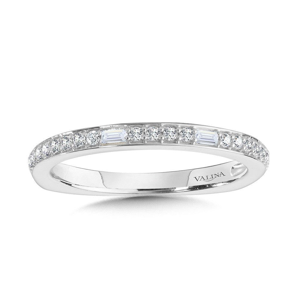Valina Straight Baguette Diamond Wedding Band R2215BW