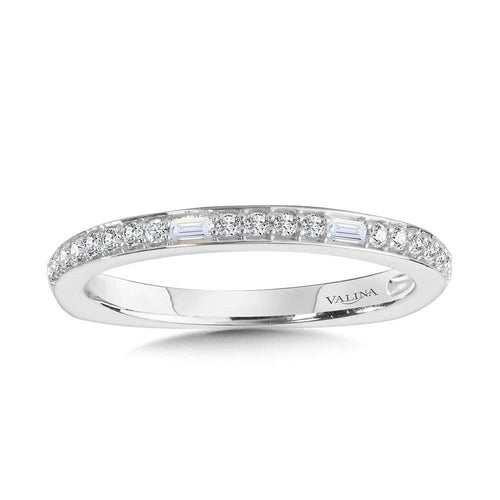 Straight Baguette Diamond Wedding Band R2215BW