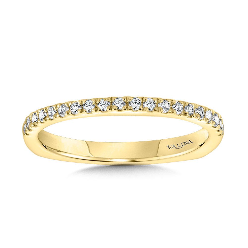 Valina YG Straight Diamond Wedding Band R2238BY