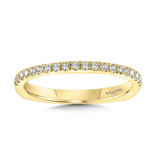 Valina YG Straight Diamond Wedding Band R2238BY