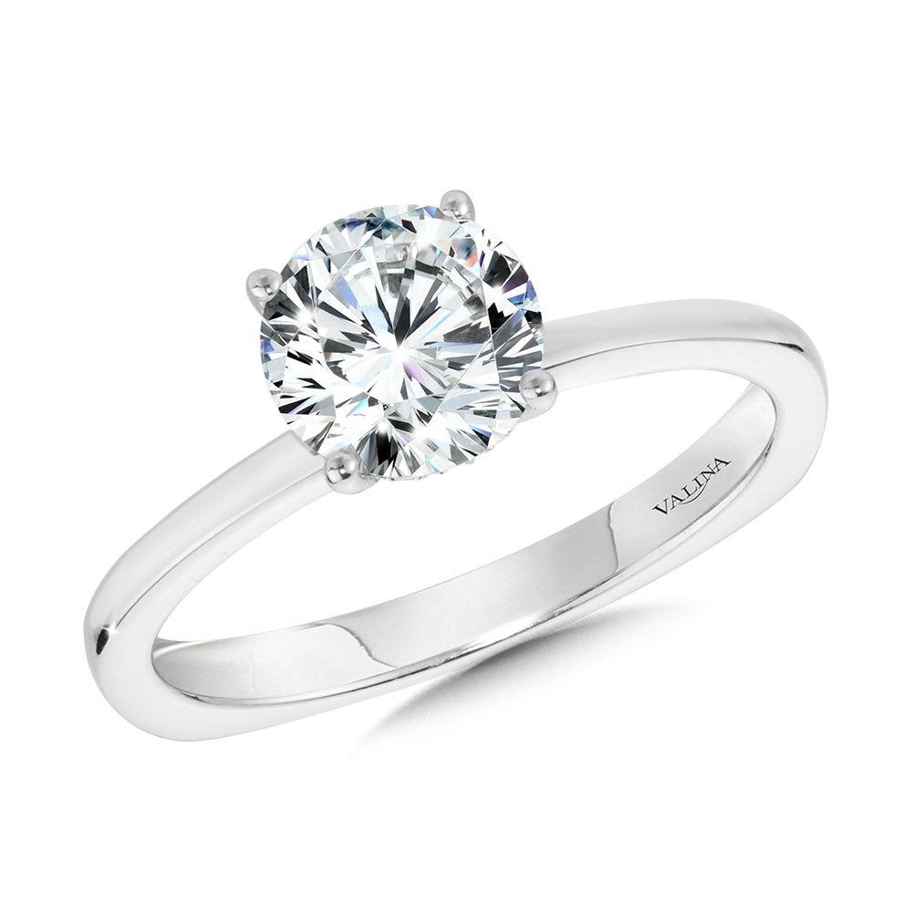 Valina WG Solitaire Hidden Halo Diamond Engagement Ring R2238W