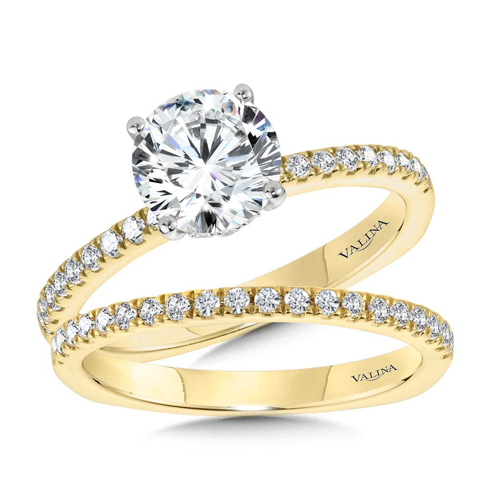 STRAIGHT HIDDEN HALO DIAMOND ENGAGEMENT RING R2239Y