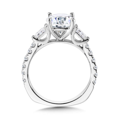 Valina Baguette Accented & Hidden Halo Diamond Engagement Ring R2246W