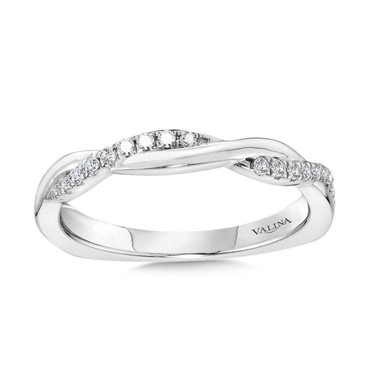 CRISSCROSS DIAMOND WEDDING BAND R2248BW