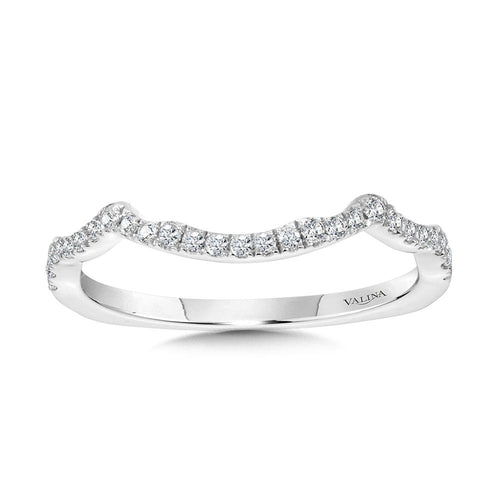 Curved Diamond Wedding Band R2249BW