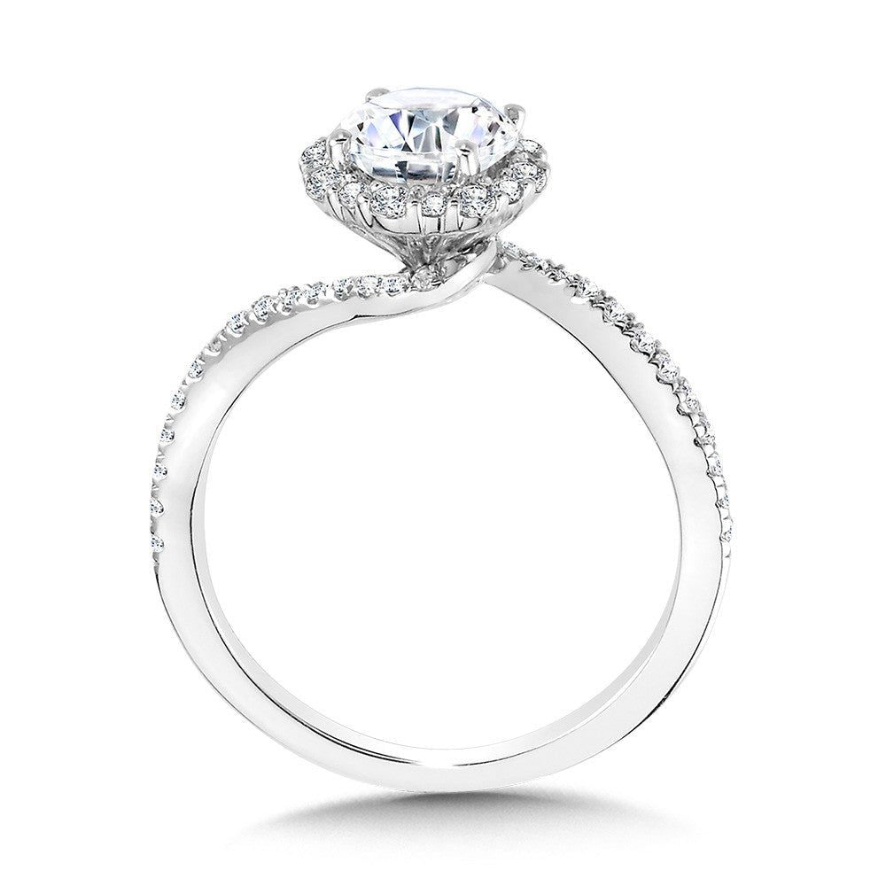 Valina Bypass Blooming Halo Diamond Engagement Ring R2257W-SR