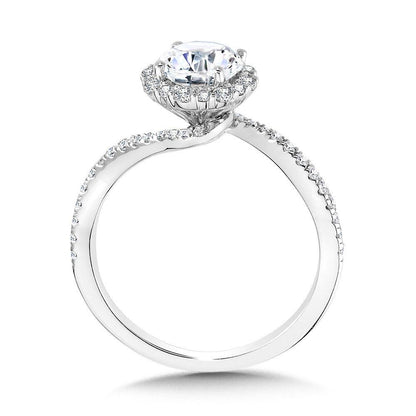 Valina Bypass Blooming Halo Diamond Engagement Ring R2257W-SR