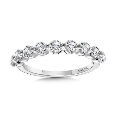 Straight Shared-Prong Diamond Wedding Band R2336BW-SR