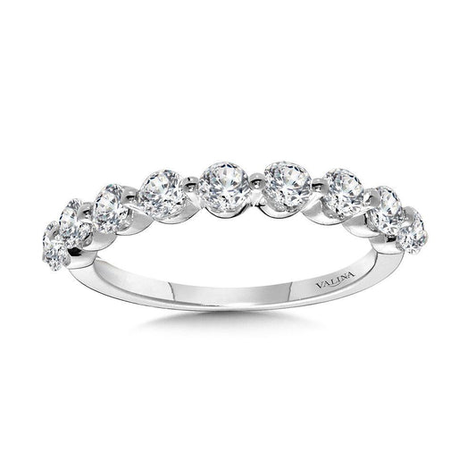 Valina Straight Shared-Prong Diamond Wedding Band R2336BW-SR