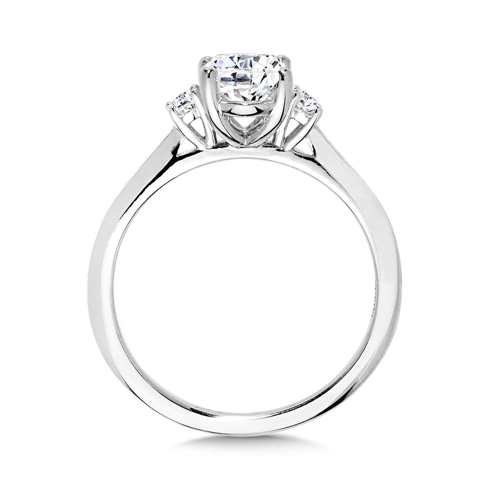 Valina Three-Stone Oval-Cut Diamond Solitaire Engagement Ring R2338W-SR