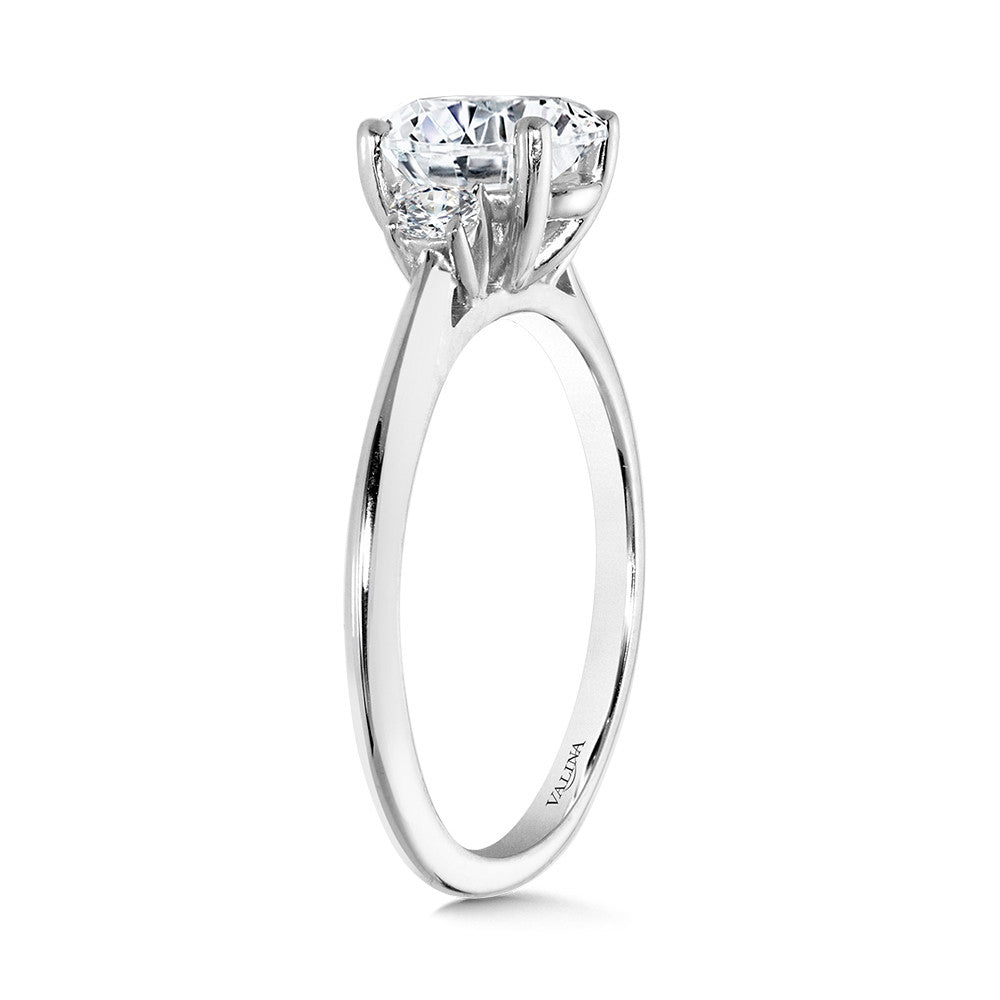 THREE-STONE OVAL-CUT DIAMOND SOLITAIRE ENGAGEMENT RING R2338W-SR