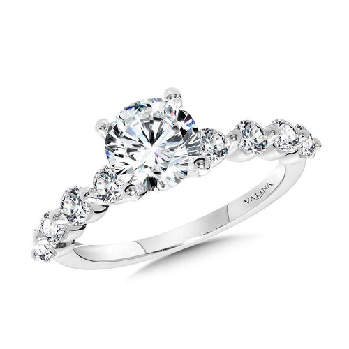 Straight Shared-Prong Diamond Engagement Ring R2345W-SR