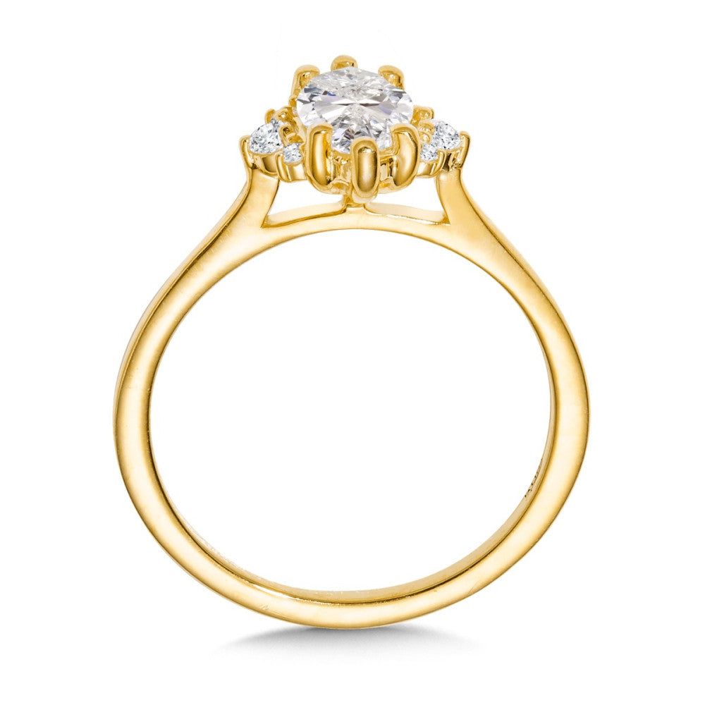 Valina Marquise-cut Sunburst Diamond Halo Engagement Ring R2353Y-SR
