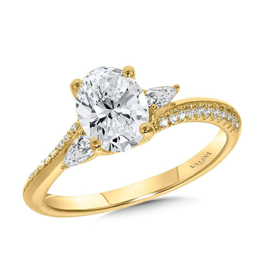 Valina Pear-Accented Oval-Cut Diamond Bypass & Hidden Halo Engagement Ring R2374Y-SR