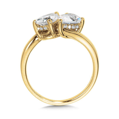 Valina Pear-Cut Double Center Stone & Hidden Halo Solitaire Engagement Ring R2386Y-SR
