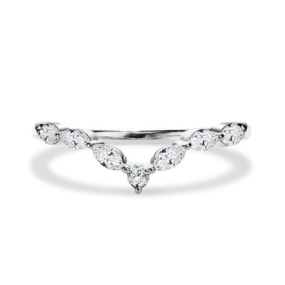 Valina Marquise Diamond Chevron Wedding Band R2393BW-SR