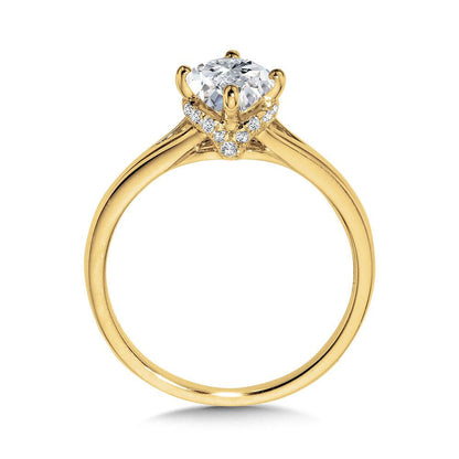 Valina Oval-Cut Hidden Accent & Split Shank Diamond Engagement Ring R2407Y-SR