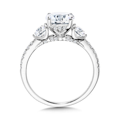 Valina Round Three-Stone Diamond Engagement Ring R2408W-SR