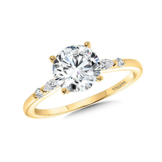 Valina Side Stone Diamond Engagement Ring R2456Y-SR