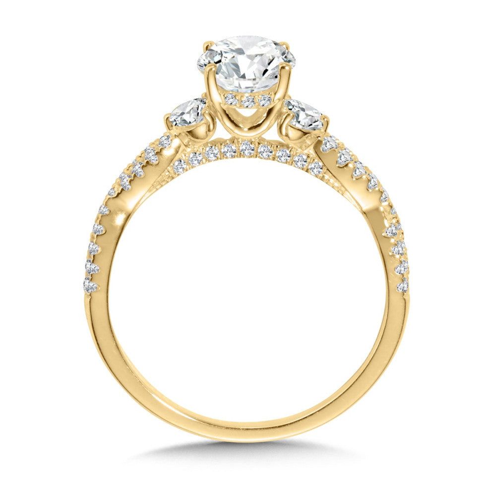 Valina Oval-Cut Diamond Infinity Twist Engagement Ring R2459Y-SR