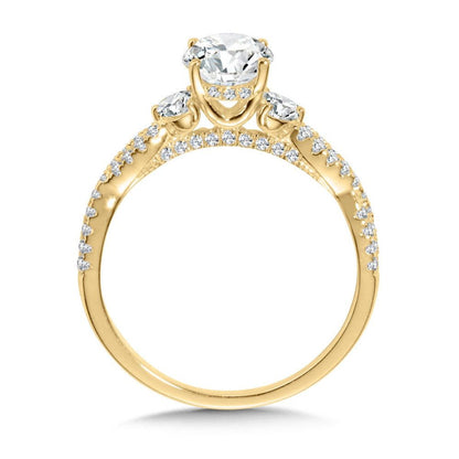 Valina Oval-Cut Diamond Infinity Twist Engagement Ring R2459Y-SR